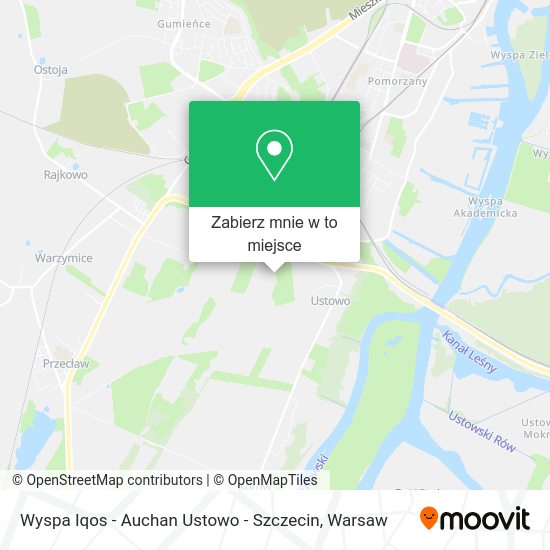 Mapa Wyspa Iqos - Auchan Ustowo - Szczecin