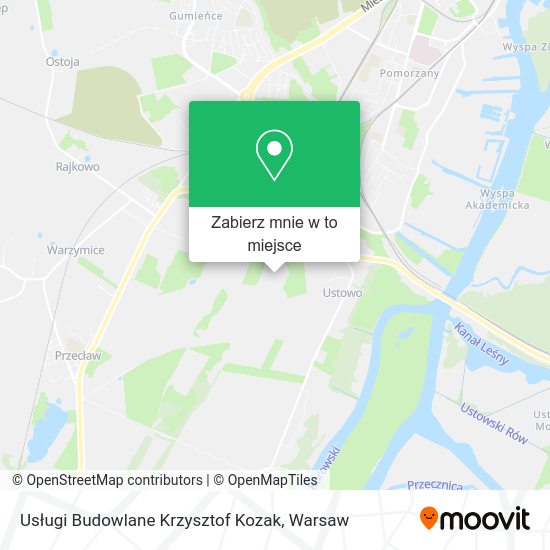 Mapa Usługi Budowlane Krzysztof Kozak