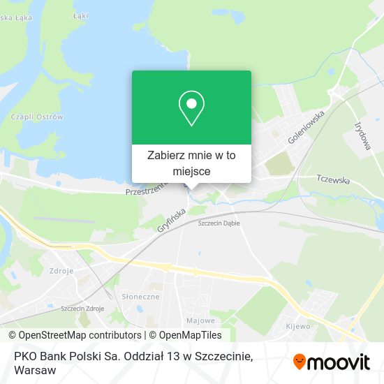 Mapa PKO Bank Polski Sa. Oddział 13 w Szczecinie