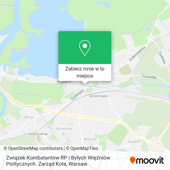 Mapa Związek Kombatantów RP i Byłych Więźniów Politycznych. Zarząd Koła