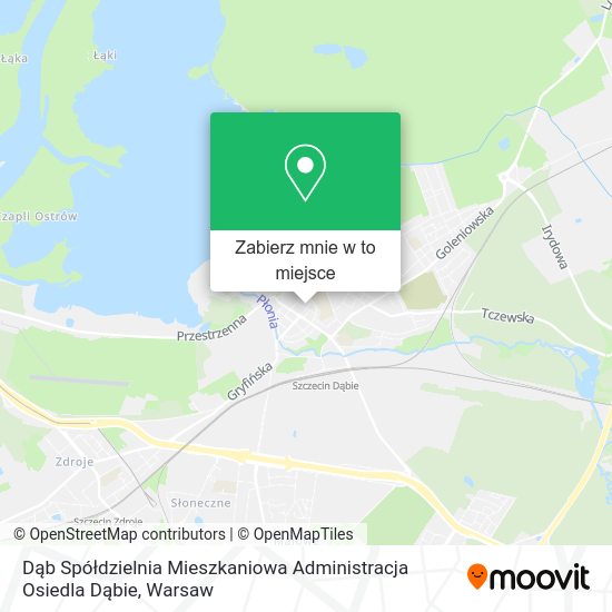 Mapa Dąb Spółdzielnia Mieszkaniowa Administracja Osiedla Dąbie