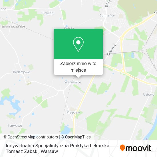 Mapa Indywidualna Specjalistyczna Praktyka Lekarska Tomasz Żabski