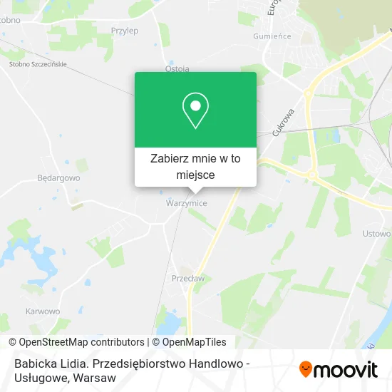 Mapa Babicka Lidia. Przedsiębiorstwo Handlowo - Usługowe