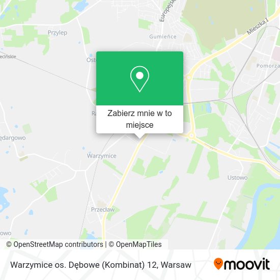 Mapa Warzymice os. Dębowe (Kombinat) 12