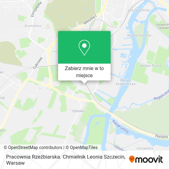 Mapa Pracownia Rzeźbiarska. Chmielnik Leonia Szczecin