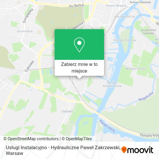 Mapa Usługi Instalacyjno - Hydrauliczne Paweł Zakrzewski