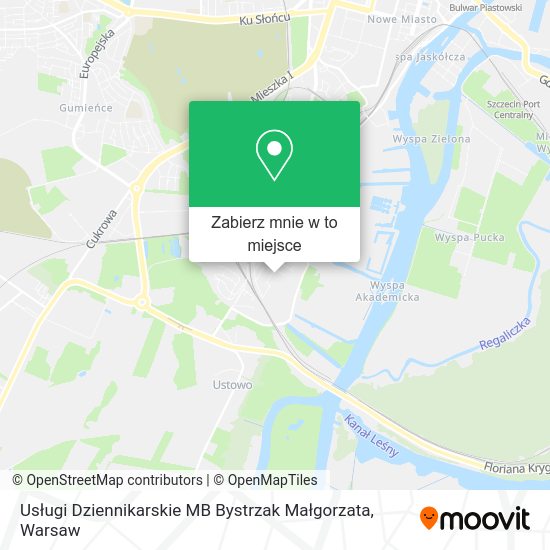 Mapa Usługi Dziennikarskie MB Bystrzak Małgorzata