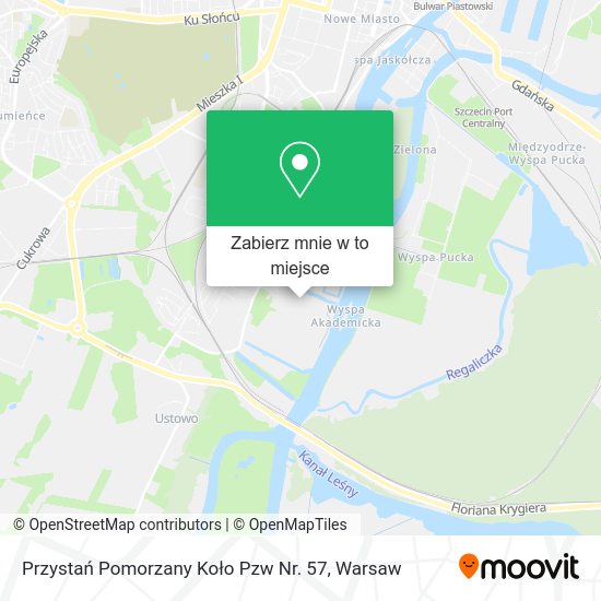 Mapa Przystań Pomorzany Koło Pzw Nr. 57