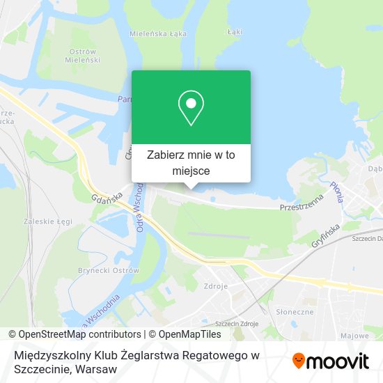 Mapa Międzyszkolny Klub Żeglarstwa Regatowego w Szczecinie