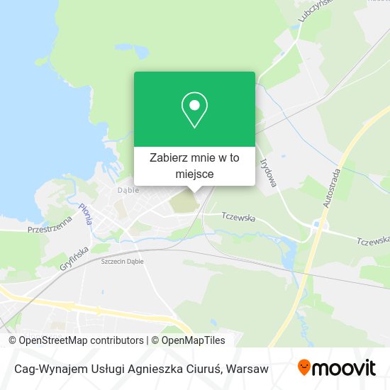 Mapa Cag-Wynajem Usługi Agnieszka Ciuruś