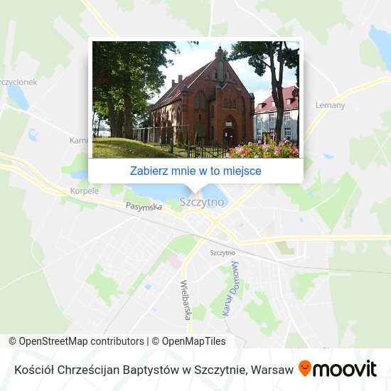 Mapa Kościół Chrześcijan Baptystów w Szczytnie