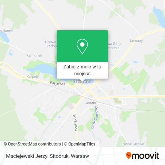 Mapa Maciejewski Jerzy. Sitodruk