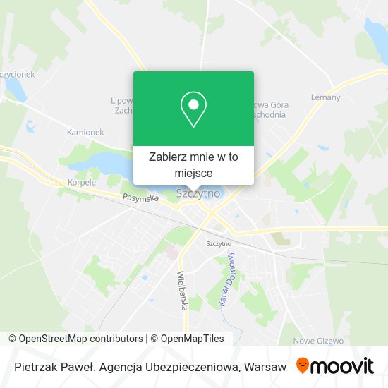 Mapa Pietrzak Paweł. Agencja Ubezpieczeniowa