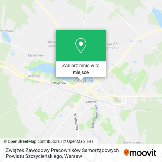 Mapa Związek Zawodowy Pracowników Samorządowych Powiatu Szczycieńskiego