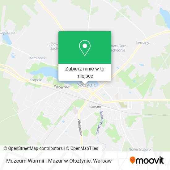 Mapa Muzeum Warmii i Mazur w Olsztynie