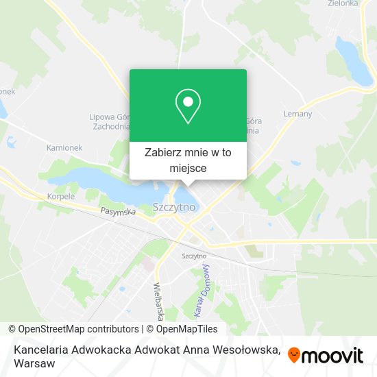 Mapa Kancelaria Adwokacka Adwokat Anna Wesołowska