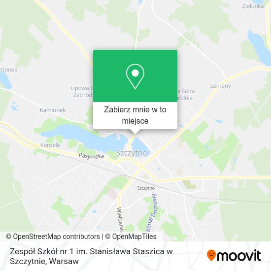 Mapa Zespół Szkół nr 1 im. Stanisława Staszica w Szczytnie