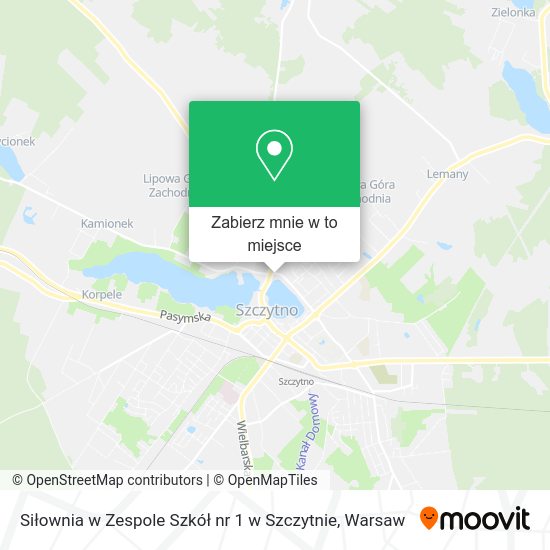 Mapa Siłownia w Zespole Szkół nr 1 w Szczytnie