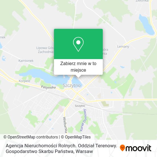 Mapa Agencja Nieruchomości Rolnych. Oddział Terenowy. Gospodarstwo Skarbu Państwa