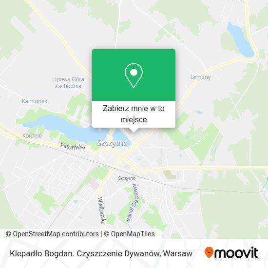 Mapa Klepadło Bogdan. Czyszczenie Dywanów