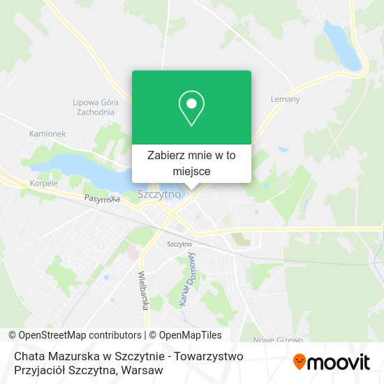 Mapa Chata Mazurska w Szczytnie - Towarzystwo Przyjaciół Szczytna