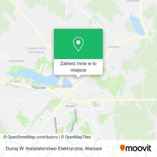 Mapa Dunaj W. Instalatorstwo Elektryczne