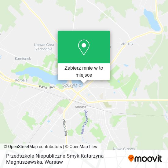 Mapa Przedszkole Niepubliczne Smyk Katarzyna Magnuszewska