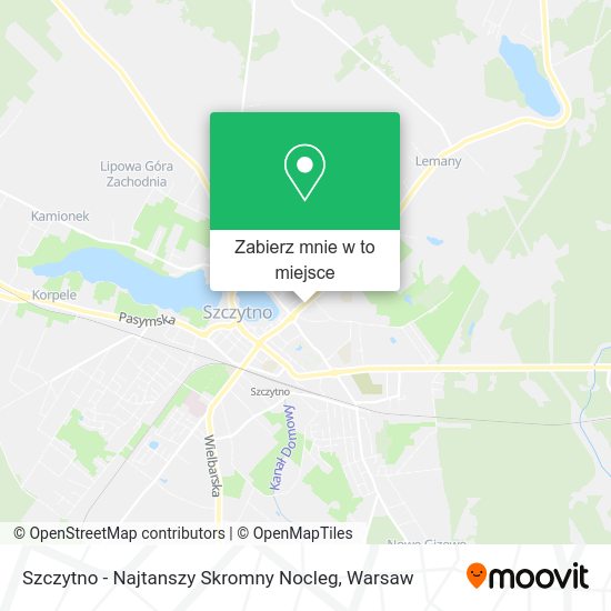 Mapa Szczytno - Najtanszy Skromny Nocleg