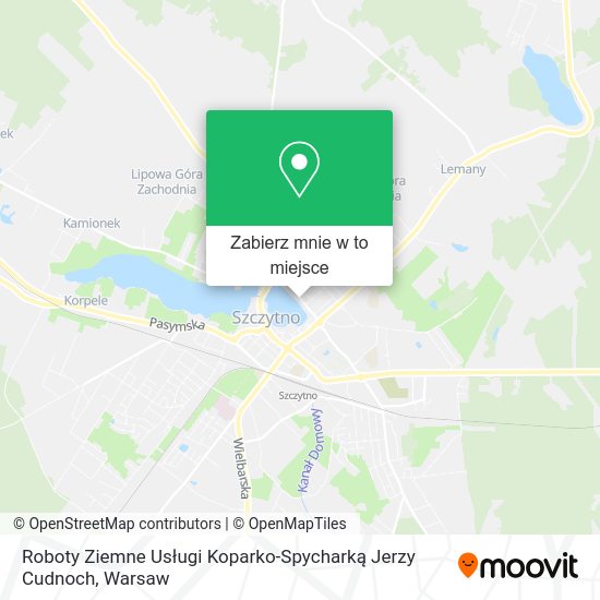 Mapa Roboty Ziemne Usługi Koparko-Spycharką Jerzy Cudnoch