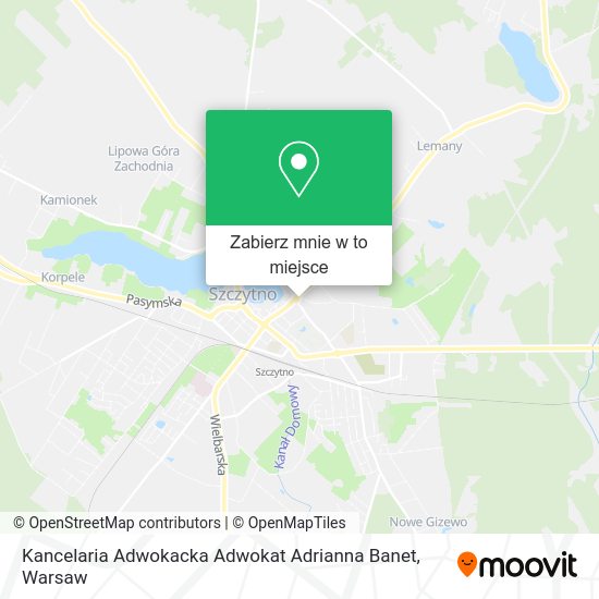 Mapa Kancelaria Adwokacka Adwokat Adrianna Banet