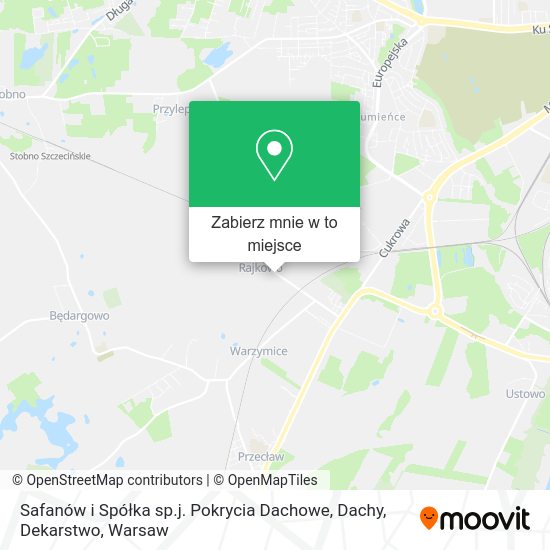 Mapa Safanów i Spółka sp.j. Pokrycia Dachowe, Dachy, Dekarstwo