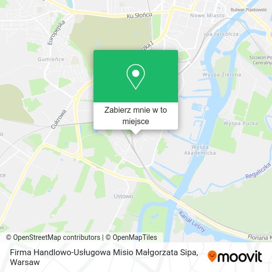 Mapa Firma Handlowo-Usługowa Misio Małgorzata Sipa