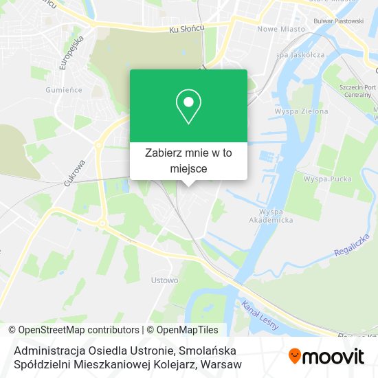 Mapa Administracja Osiedla Ustronie, Smolańska Spółdzielni Mieszkaniowej Kolejarz