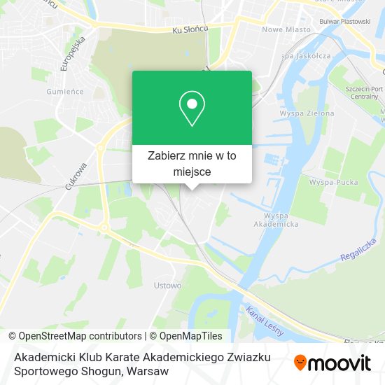 Mapa Akademicki Klub Karate Akademickiego Zwiazku Sportowego Shogun