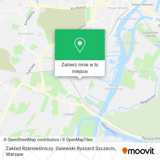 Mapa Zakład Rzemieślniczy. Galewski Ryszard Szczecin