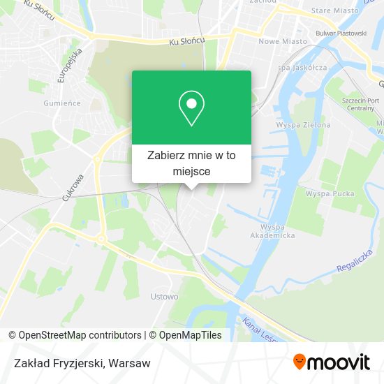 Mapa Zakład Fryzjerski