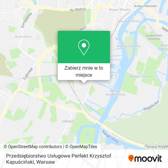 Mapa Przedsiębiorstwo Usługowe Perfekt Krzysztof Kapuściński