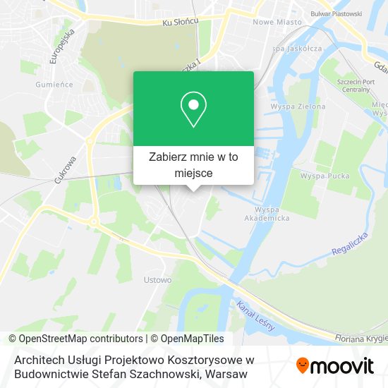 Mapa Architech Usługi Projektowo Kosztorysowe w Budownictwie Stefan Szachnowski