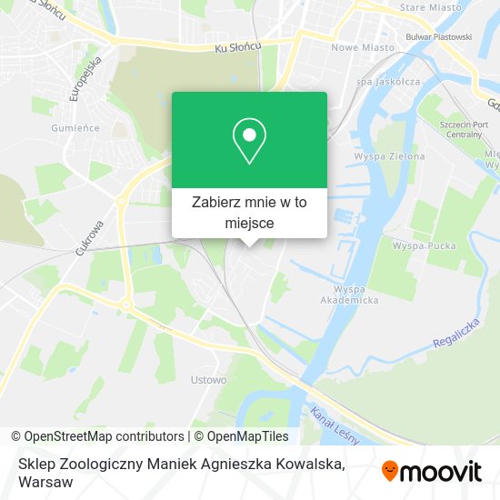 Mapa Sklep Zoologiczny Maniek Agnieszka Kowalska