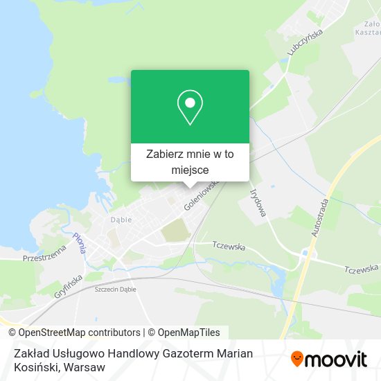 Mapa Zakład Usługowo Handlowy Gazoterm Marian Kosiński