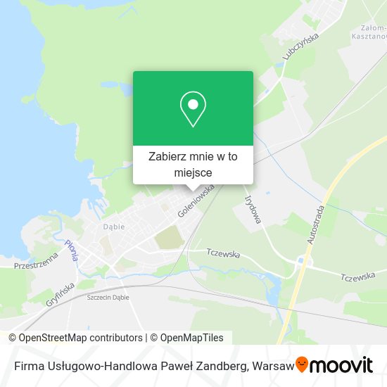 Mapa Firma Usługowo-Handlowa Paweł Zandberg