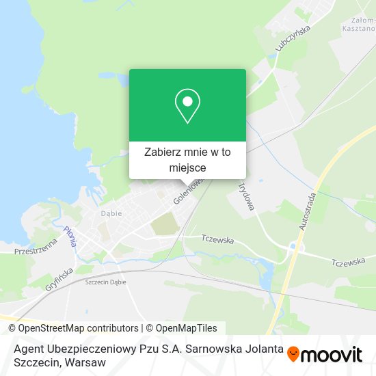 Mapa Agent Ubezpieczeniowy Pzu S.A. Sarnowska Jolanta Szczecin