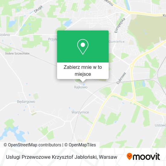 Mapa Usługi Przewozowe Krzysztof Jabłoński