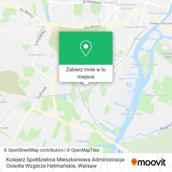 Mapa Kolejarz Spółdzielnia Mieszkaniowa Administracja Osiedla Wzgórze Hetmańskie