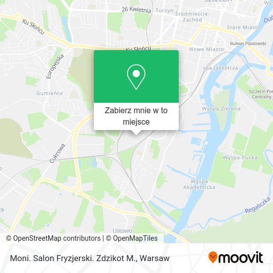 Mapa Moni. Salon Fryzjerski. Zdzikot M.