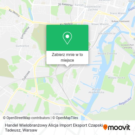 Mapa Handel Wielobranżowy Alicja Import Eksport Czapski Tadeusz