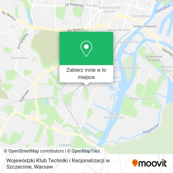 Mapa Wojewódzki Klub Techniki i Racjonalizacji w Szczecinie