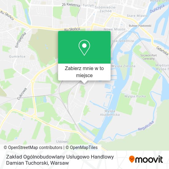 Mapa Zakład Ogólnobudowlany Usługowo Handlowy Damian Tuchorski