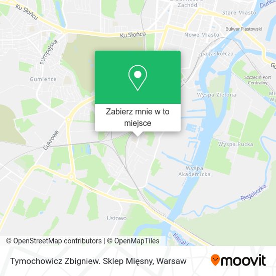 Mapa Tymochowicz Zbigniew. Sklep Mięsny