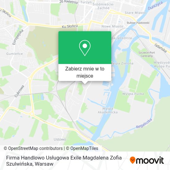 Mapa Firma Handlowo Usługowa Exile Magdalena Zofia Szulwińska